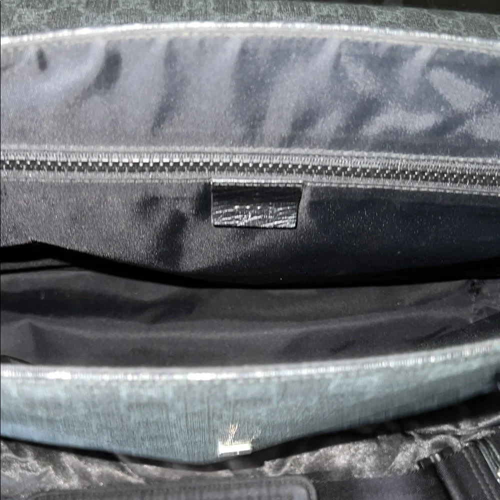 Gucci Dark Gray Monogram Messenger Bag - Picture 8 of 12